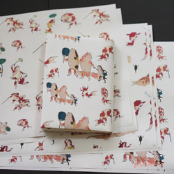 紙製ブックカバー　歌川国芳「金魚づくし」（カラー） 4枚目の画像