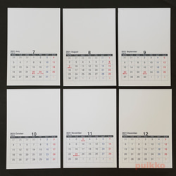 2021 年日曆 [假日確認版] 空白垂直從星期一開始 第3張的照片