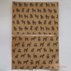 紙製ブックカバー　犬のシルエット 3枚目の画像