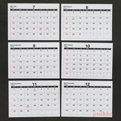 日曆2021年7月開始【假日最終版】簡單橫版 第2張的照片