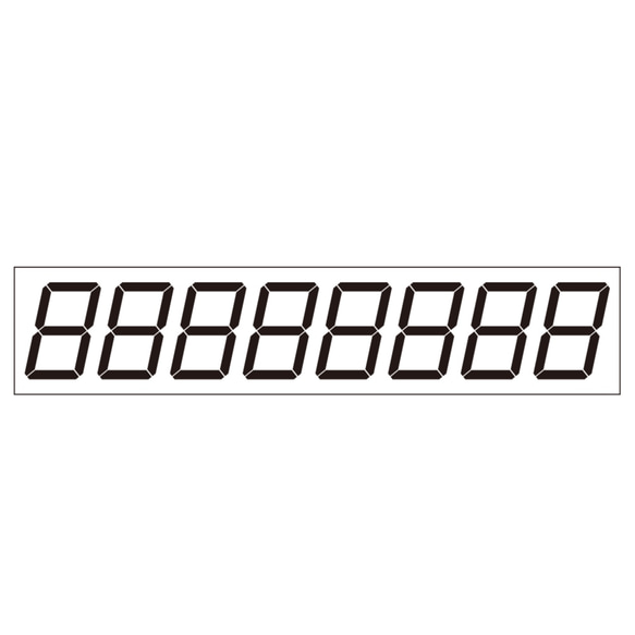 数字ステッカー 7セグメント斜体 シール・ステッカー puikko