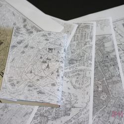 紙製ブックカバー　パリ古地図 5枚目の画像