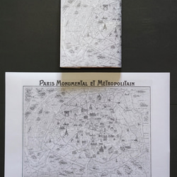 紙製ブックカバー　パリ古地図 6枚目の画像