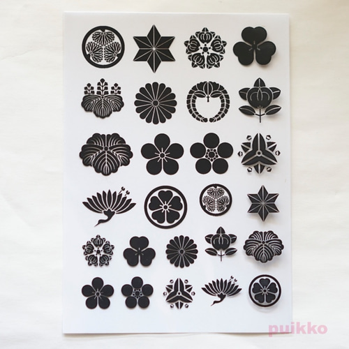 ガラス封入絵（自然植物使用） 家紋・植物1 レジン封入用フィルム レジン・樹脂 puikko 通販 6382427