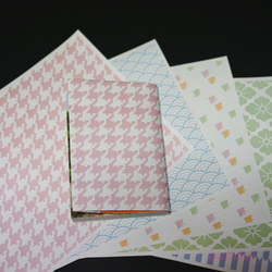 紙製ブックカバー　和柄パターン（カラー） 1枚目の画像