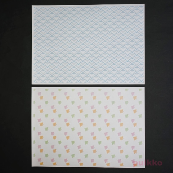 紙製ブックカバー　和柄パターン（カラー） 3枚目の画像