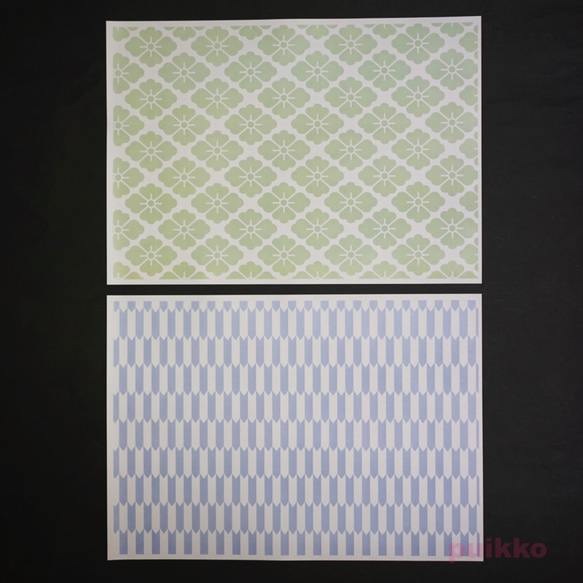 紙製ブックカバー　和柄パターン（カラー） 4枚目の画像