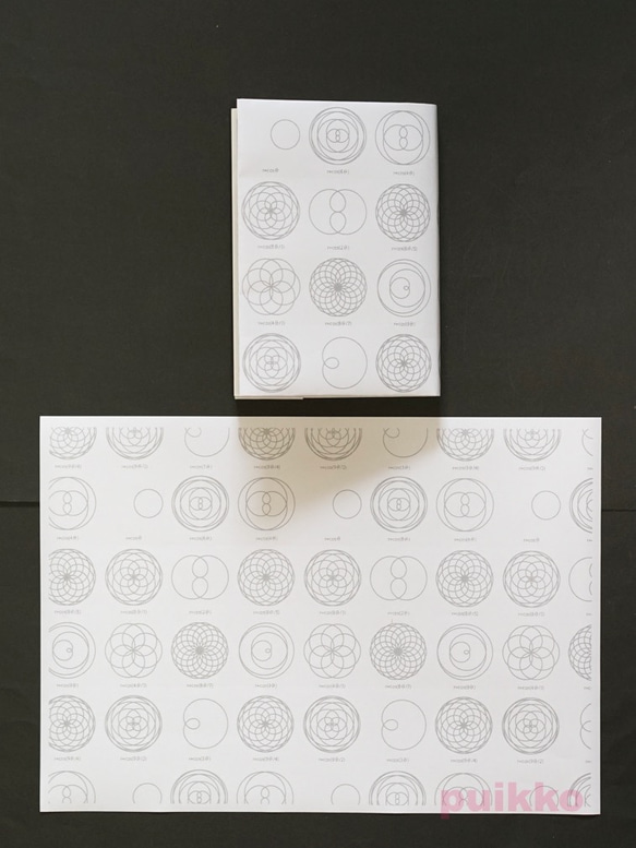 紙製ブックカバー　バラ曲線 8枚目の画像