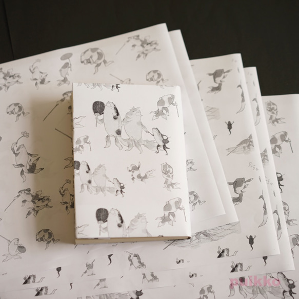 紙製ブックカバー　歌川国芳「金魚づくし」 4枚目の画像