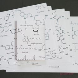 紙製ブックカバー　化学構造式 4枚目の画像