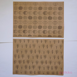 紙製ブックカバー　北欧パターン（モノクロ） 4枚目の画像