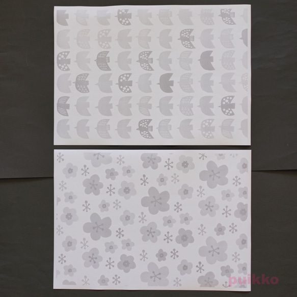 紙製ブックカバー　北欧パターン（モノクロ） 7枚目の画像