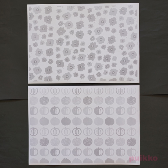 紙製ブックカバー　北欧パターン（モノクロ） 8枚目の画像