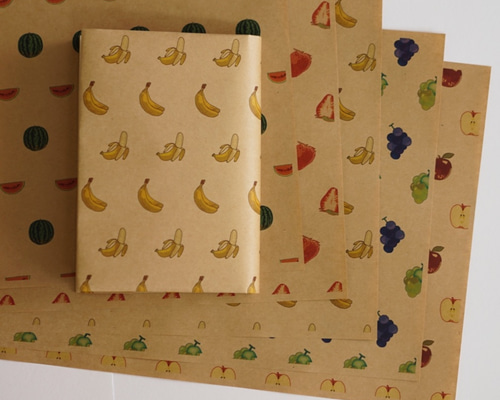 Fruits Girl アイボリー 文庫本サイズ ブックカバー ハンドメイド Fruits Girl アイボリー 文庫本サイズ ブックカバー ハンドメイド