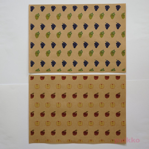 紙製ブックカバー フルーツ（カラー） ブックカバー puikko 通販