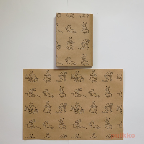 紙製ブックカバー　「鳥獣戯画」2 2枚目の画像