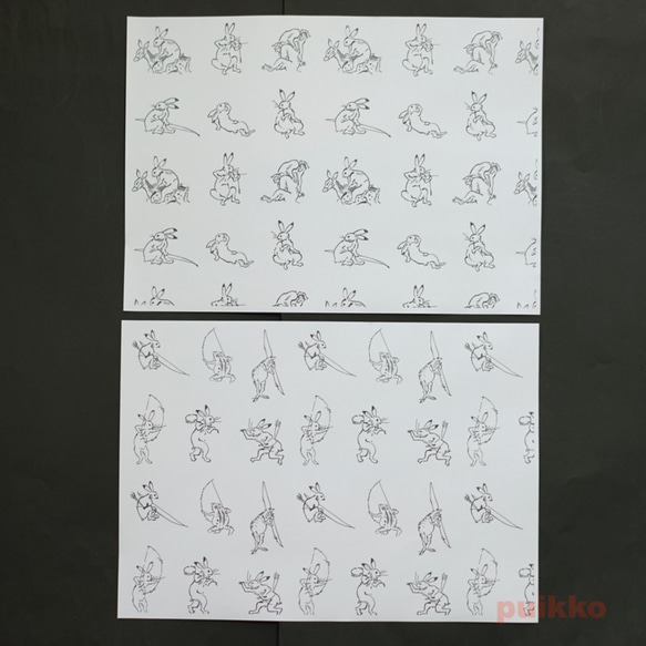 紙製ブックカバー　「鳥獣戯画」2 6枚目の画像