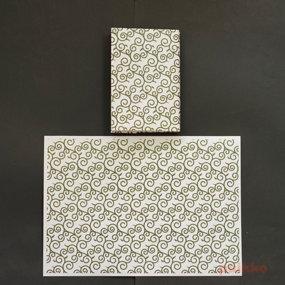 紙製ブックカバー　和柄パターン4（カラー） 6枚目の画像