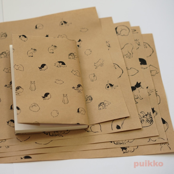 紙製ブックカバー　広重「浮世画譜」猫 1枚目の画像