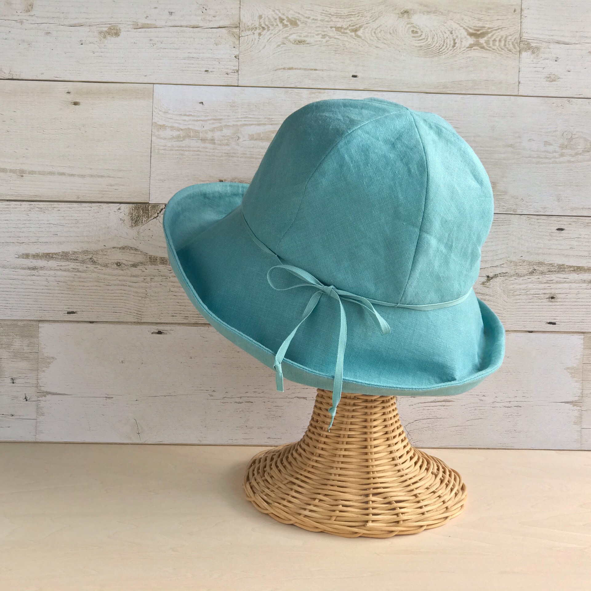 リネンのブルトン・ターコイズ