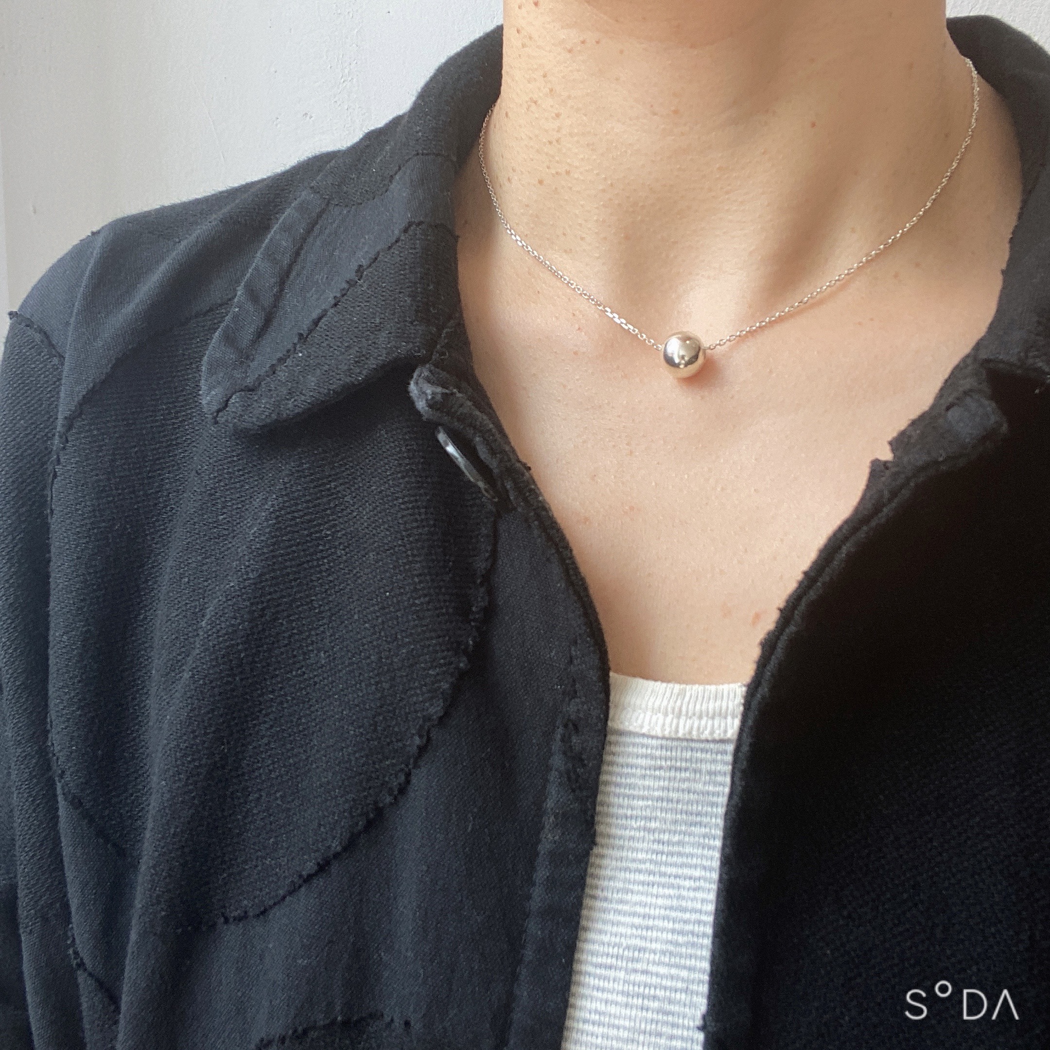 シルバー925 シンプル　drop シルバーネックレス