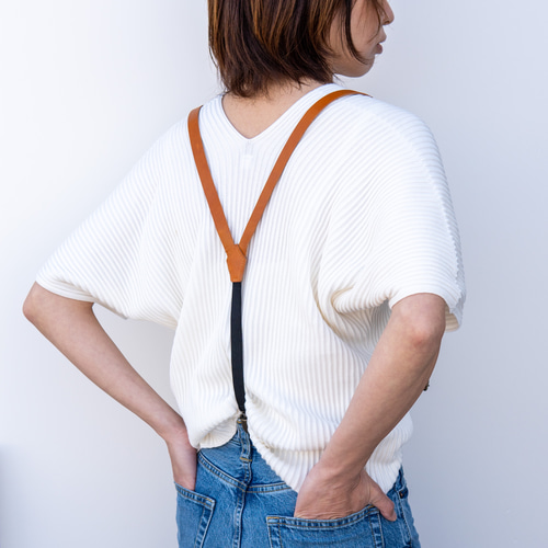 栃木レザー 本革サスペンダーベルト その他ファッション雑貨