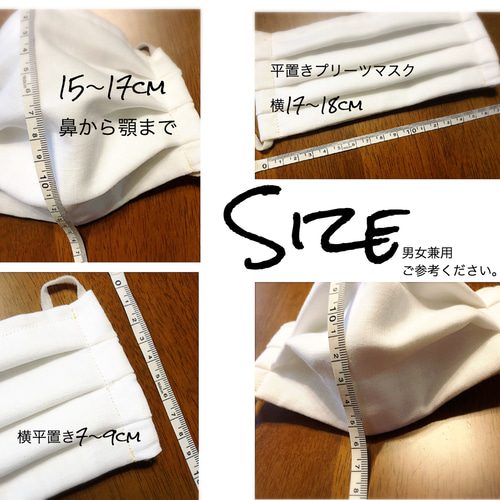 確認用】②点（刺繍）ワイヤー 入り プリーツ インナーマスク 広けれ