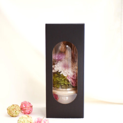 「お供え花」デンファレのプリザーブドフラワーのガラスドーム　寒色系＜受注制作＞ 6枚目の画像
