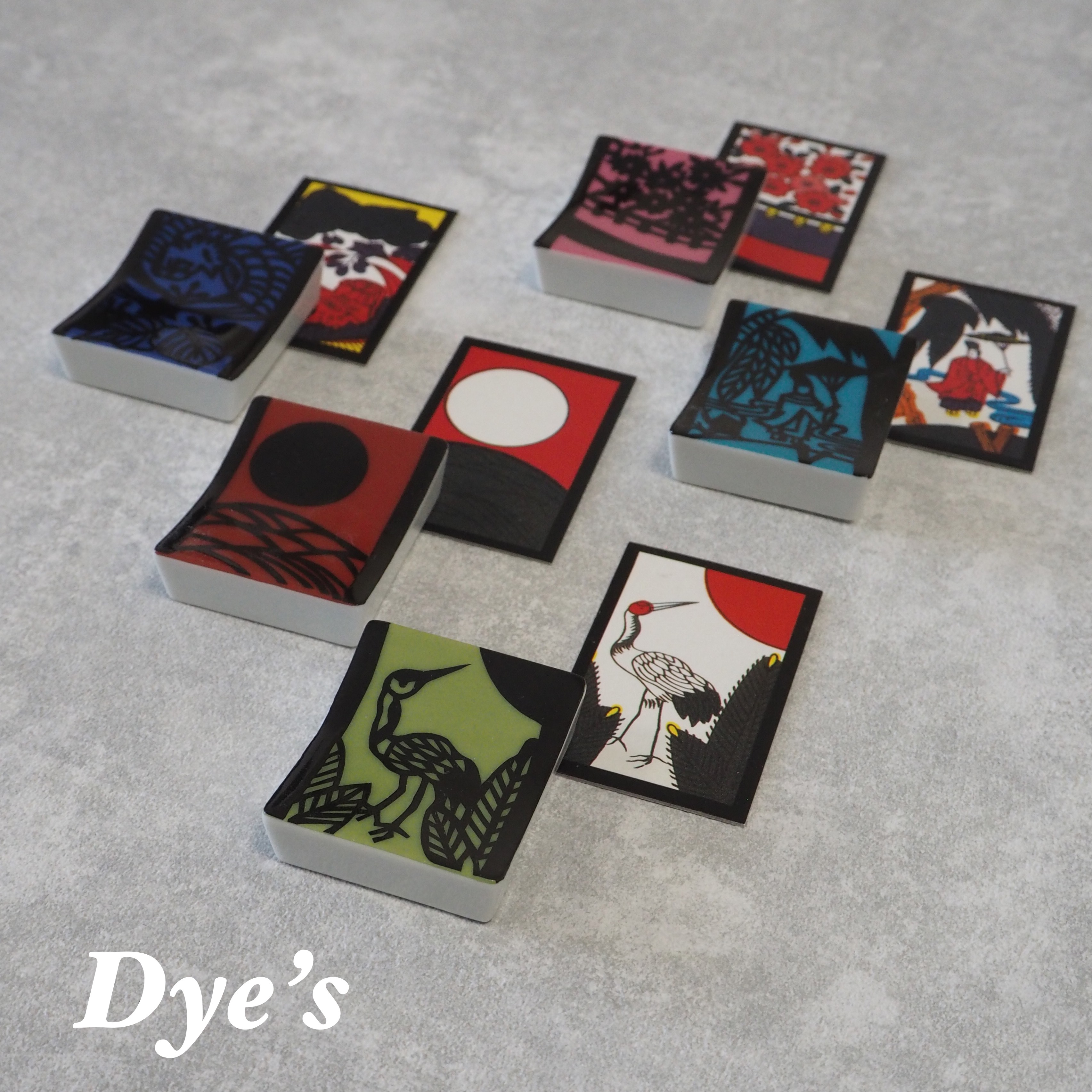 干支角小皿　箸置き】コレクション　箱入 新品【花札風 コナモン　美濃焼