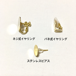 オパールのビーズ刺繍フリンジピアス／イヤリング 4枚目の画像