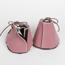 【ダッフィー＆シェリーメイコスチューム】靴　くつ　ピンク　ブラックドット柄　Sサイズコスチューム 2枚目の画像