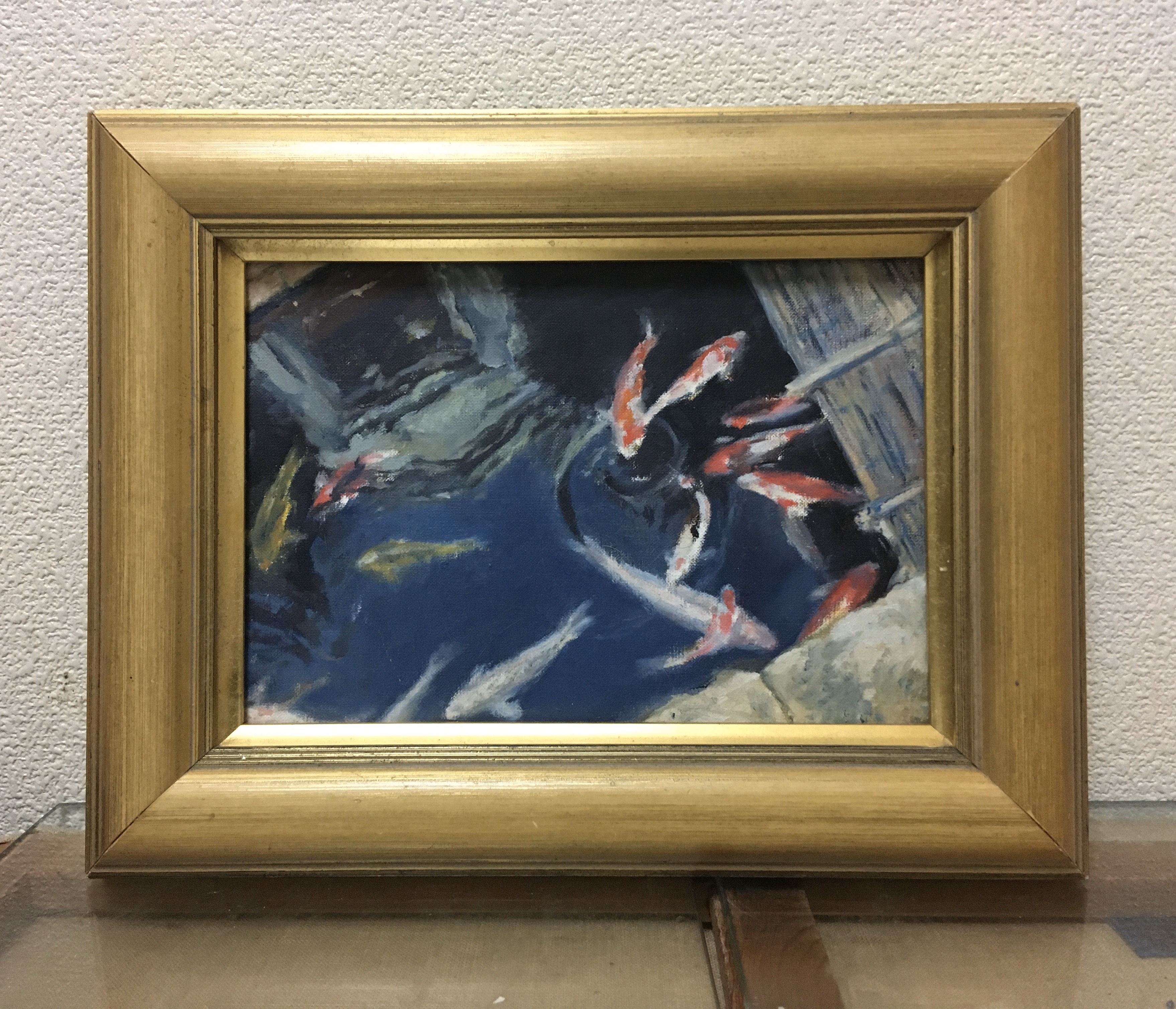 絵画。原画【猫ちゃんの誕生日には、いたずらに頭にチョコレートケーキをかぶせた】 絵画。原画【猫ちゃんの誕生日には、いたずらに頭にチョコレート