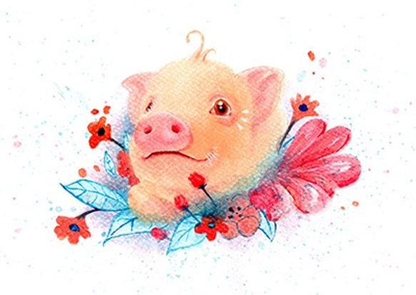 香味豬仔明信片 第1張的照片