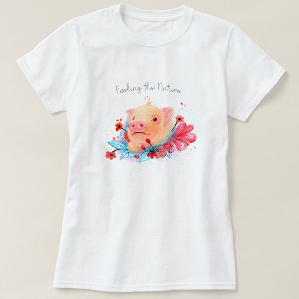 香りのピグレットTシャツ 1枚目の画像