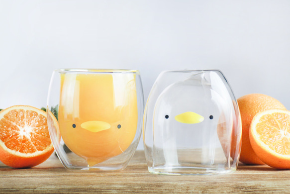 期間限定SALE』ホットドリンクもOK!! ハンドメイドグラス「あひる 