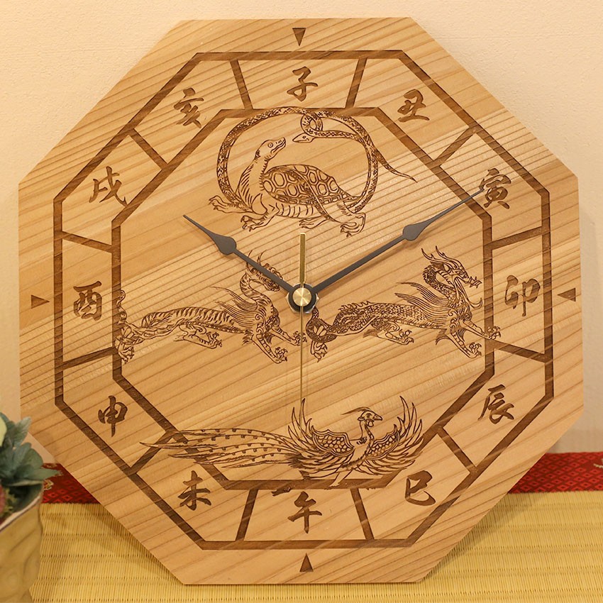 新品】四神 時計 吉野杉 | faculdadeuninorte.com.br