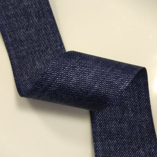 2メートル☆グログラン・デニム風リボン40㎜ リボン・テープ suzrin  