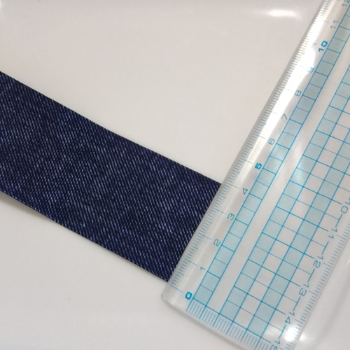 2メートル☆グログラン・デニム風リボン40㎜ リボン・テープ suzrin  