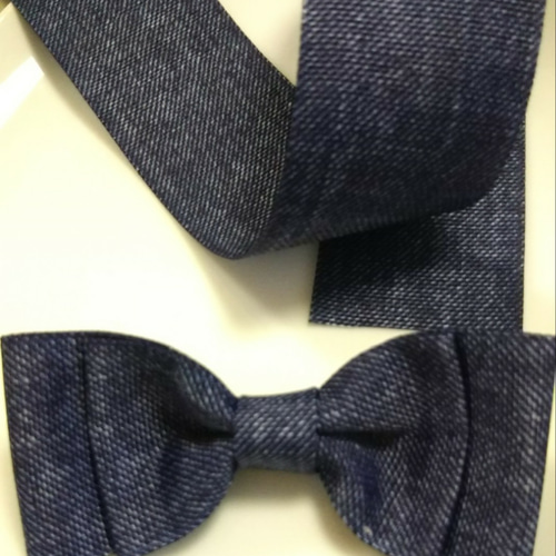 2メートル☆グログラン・デニム風リボン40㎜ リボン・テープ suzrin  