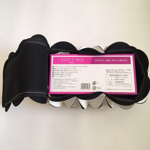 幾何学的なお花のティッシュケース / ブラック その他インテリア雑貨