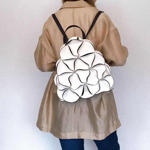 ELEMOOD エレムード幾何学的なお花の2wayウエストバッグ・ポシェット 2Way幾何学的なお花のリュック・ショルダーバッグ-MUS リュック