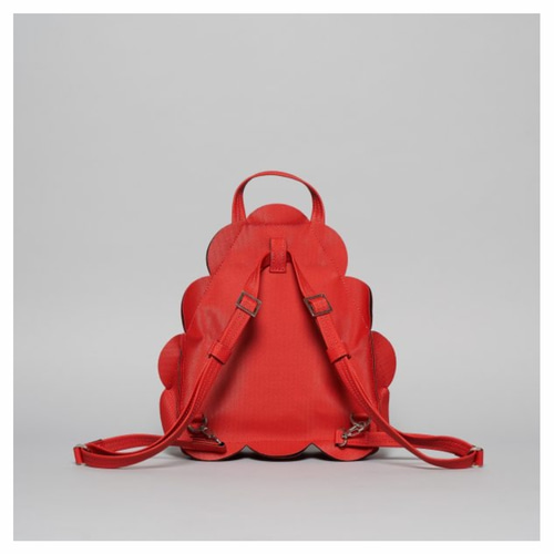 2Way幾何学的なお花のリュック・ショルダーバッグ-WHITE リュック