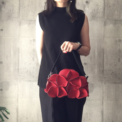 3Way幾何学的なお花のポシェット/6493RED ポシェット ELEMOOD