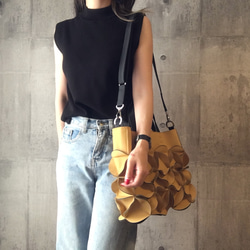 幾何学的なお花のトートバッグ/6465MUS 3枚目の画像