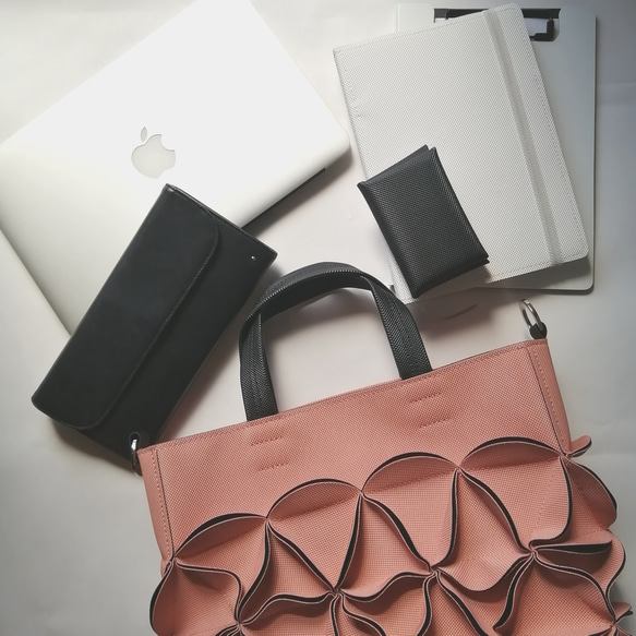 幾何学的なお花のトートバッグ/6465MUS 4枚目の画像