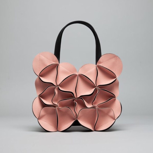 幾何学的なお花のバタフライハンドバッグ/6508PINK ハンドバッグ