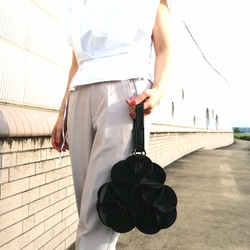 幾何学的なお花のトートバッグ/6465RED トートバッグ ELEMOOD