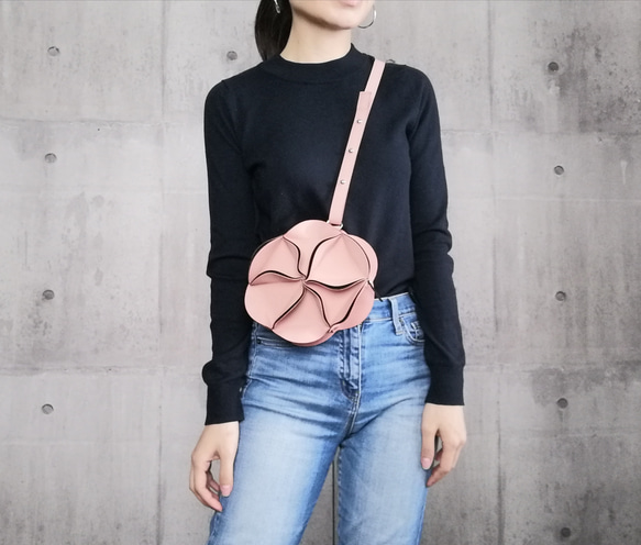 ELEMOOD エレムード幾何学的なお花の2wayウエストバッグ・ポシェット 幾何学的なお花の2wayウエストバッグ・ポシェット/6535PINK