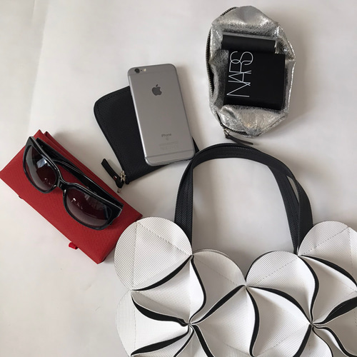 幾何学的なお花のバタフライハンドバッグ/6508RED ハンドバッグ