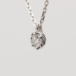 K10WG Shimenawa Diamond Pendant 40.0cm Dia 0.10ct 2枚目の画像